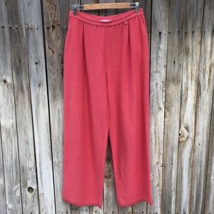 Sonya Rykiel Paris Vintage Y2K Knit Pull On Straight Leg Pant Pink 42